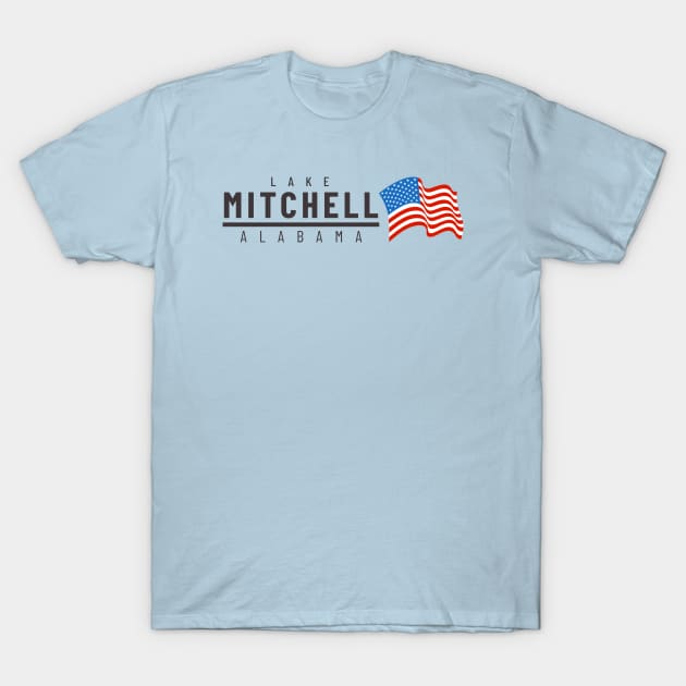 Lake Mitchell USA - dark text T-Shirt by Alabama Lake Life